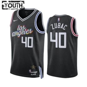 Dres Los Angeles Clippers Ivica Zubac 40 Nike 2022-23 City Edition Crno Swingman - Dječji